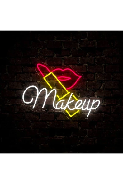 Makeup Yazılı ve Şekilli Neon Tabela - Resim 2