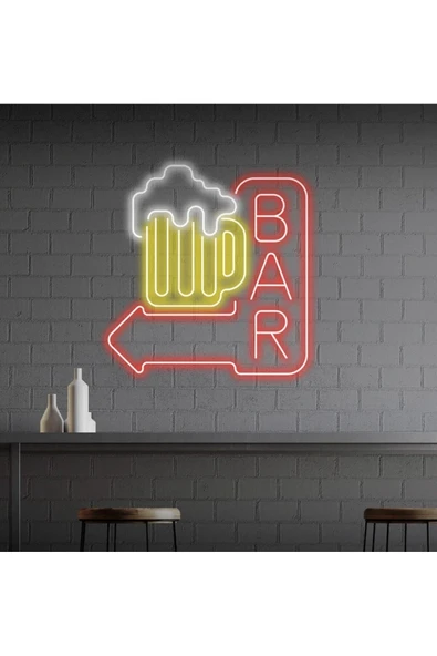 BAR Yazılı ve Şekilli Neon Tabela ürün görseli 1