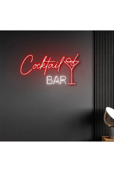 Cocktail BAR Yazılı ve Şekilli Neon Tabela ürün görseli 1