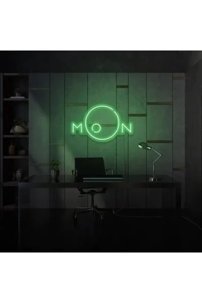MOON Yazılı Neon Tabela - Resim 5