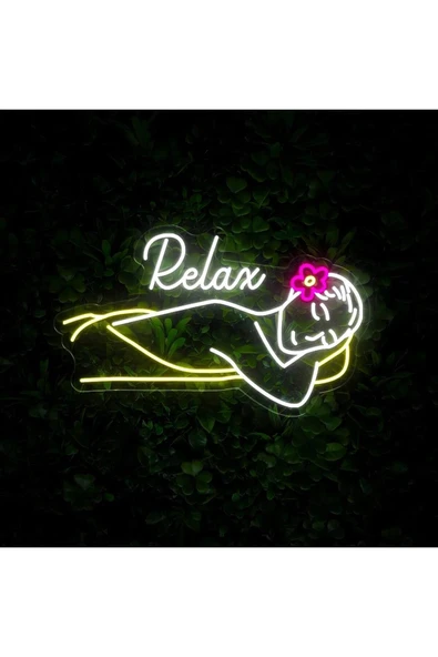 Relax Yazılı ve Şekilli Neon Tabela - Resim 2