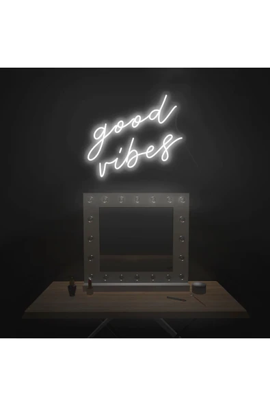 Good Vibes Yazılı Neon Tabela ürün görseli 1
