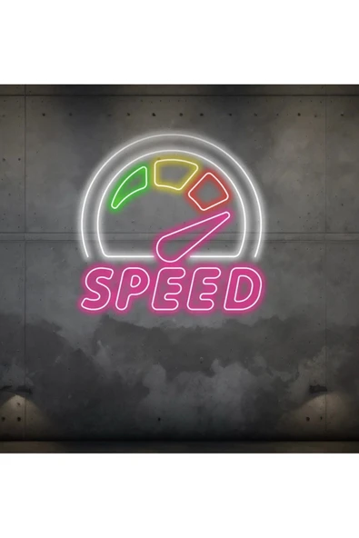 SPEED Yazılı ve Şekilli Neon Tabela ürün görseli 1