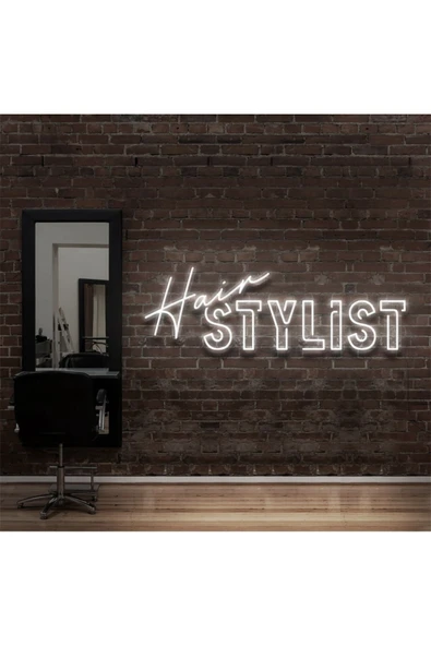 Hair STYLIST Yazılı Neon Tabela ürün görseli 1