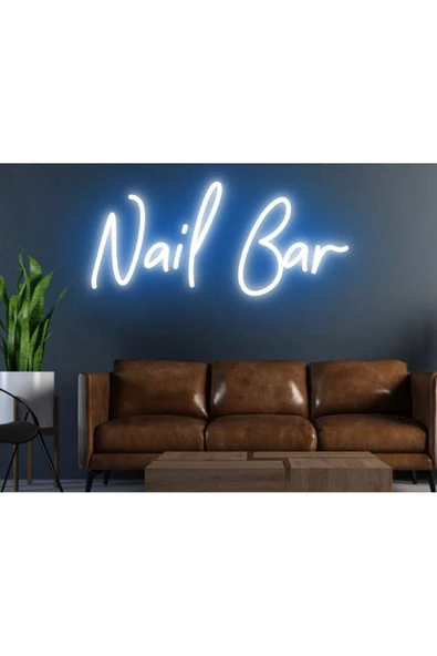 Nail Bar Yazılı Neon Tabela ürün görseli 1