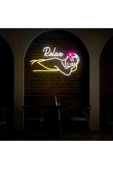 Relax Yazılı ve Şekilli Neon Tabela ürün görseli 1