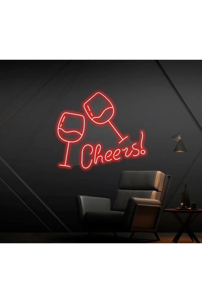 Cheers! Yazılı ve Şekilli Neon Tabela ürün görseli 1