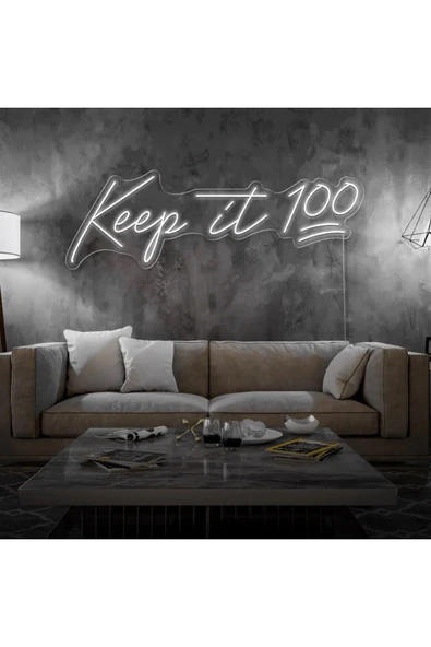 Keep it 100 Yazılı Neon Tabela ürün görseli 1
