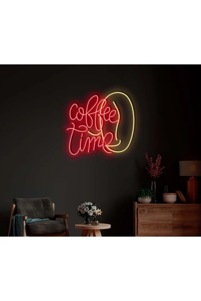 Coffee Time Yazılı Neon Tabela ürün görseli 1