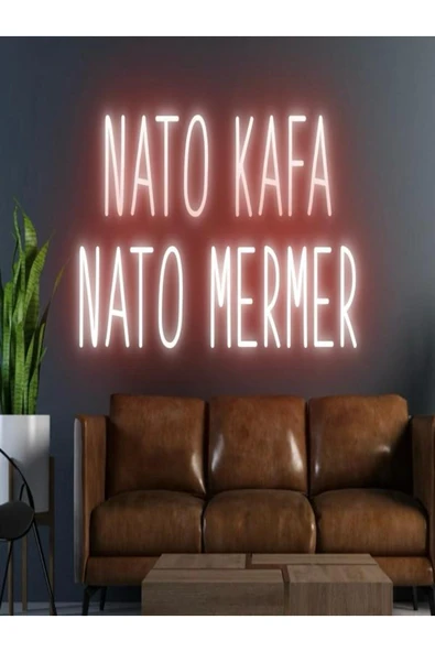 NATO KAFA NATO MERMER Yazılı Neon Tabela ürün görseli 1