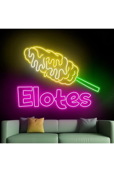 Elotes Yazılı ve Şekilli Neon Tabela ürün görseli 1