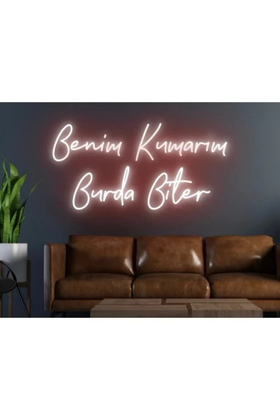 Benim Kumarım Burda Biter Yazılı Neon Tabela ürün görseli 1