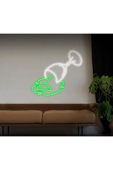 Şarap Bardağı Figürlü Neon Tabela ürün görseli 1
