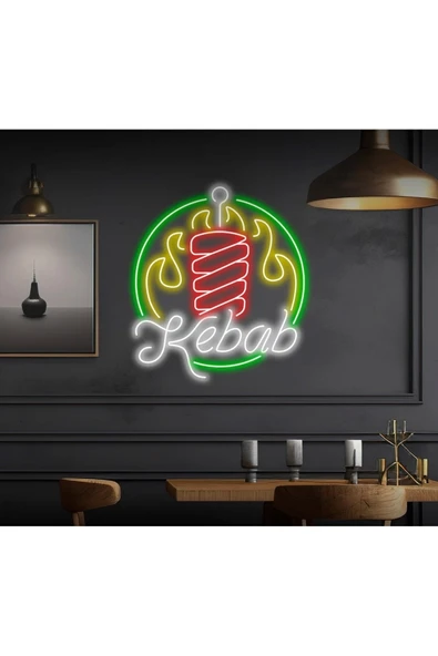 Kebab Yazılı ve Şekilli Neon Tabela ürün görseli 1