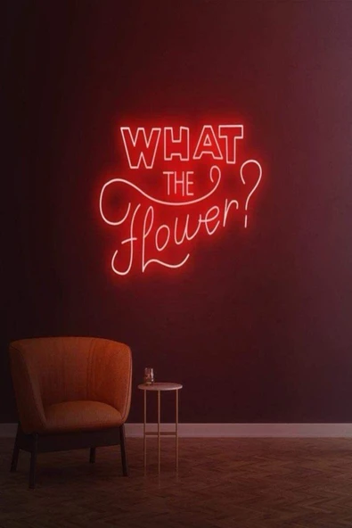 WHAT THE Flower? Yazılı Neon Tabela ürün görseli 1