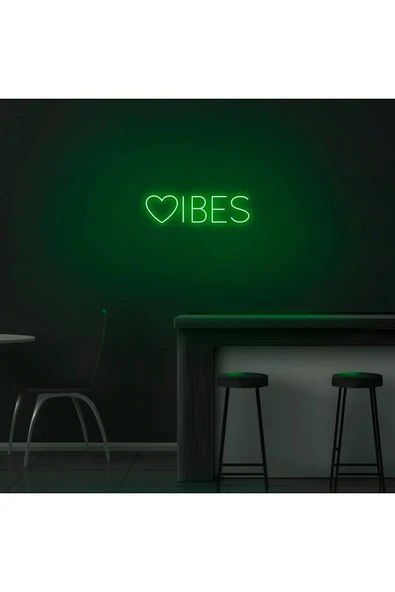 VİBES Yazılı ve Şekilli Neon Tabela ürün görseli 1