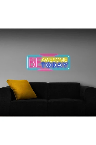 BE AWESOME TODAY Yazılı Neon Tabela ürün görseli 1