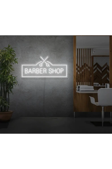 BARBER SHOP Yazılı ve Şekilli Neon Tabela ürün görseli 1