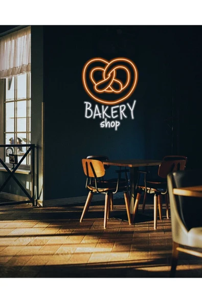 BAKERY shop Yazılı ve Şekilli Neon Tabela ürün görseli 1