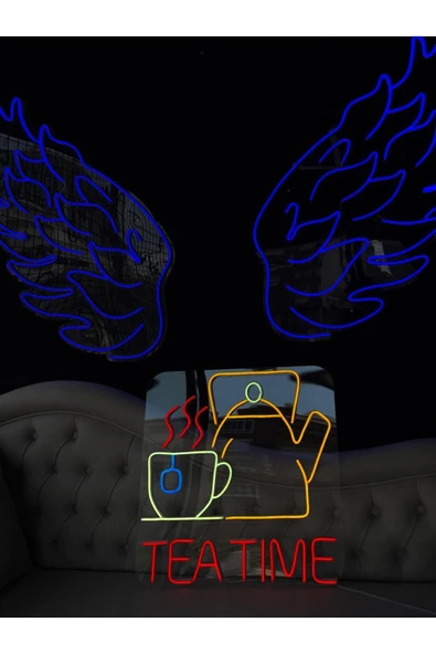 TEA TİME Yazılı ve Şekilli Neon Tabela ürün görseli 1