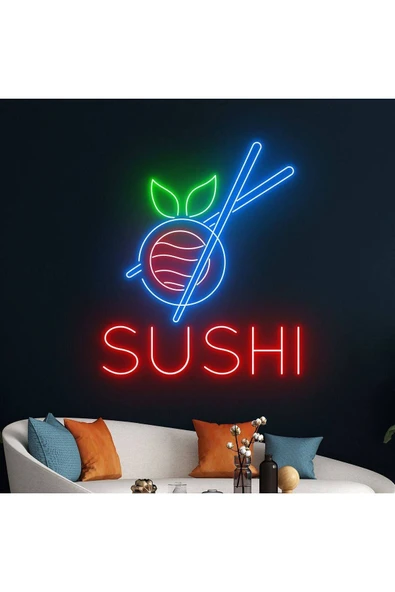 SUSHI Yazılı ve Şekilli Neon Tabela ürün görseli 1
