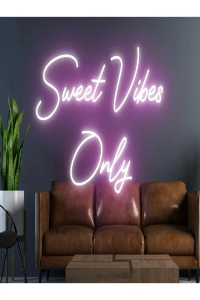 Sweet Vibes Only Yazılı Neon Tabela ürün görseli 1