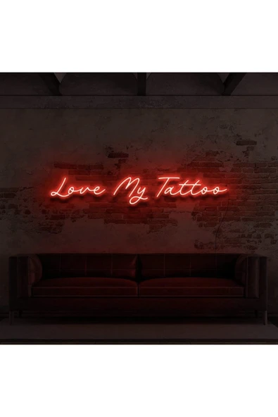 Love My Tattoo Yazılı Neon Tabela ürün görseli 1