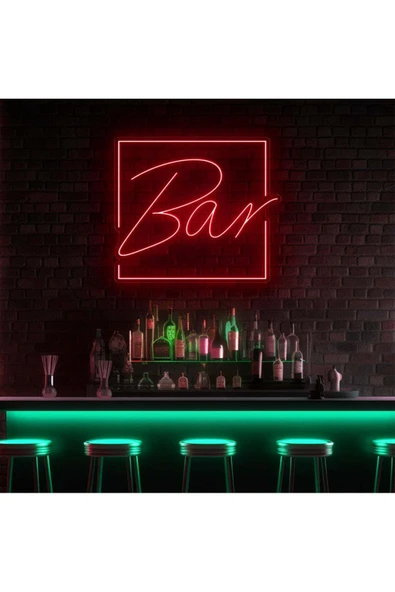 BAR Yazılı Neon Tabela ürün görseli 1