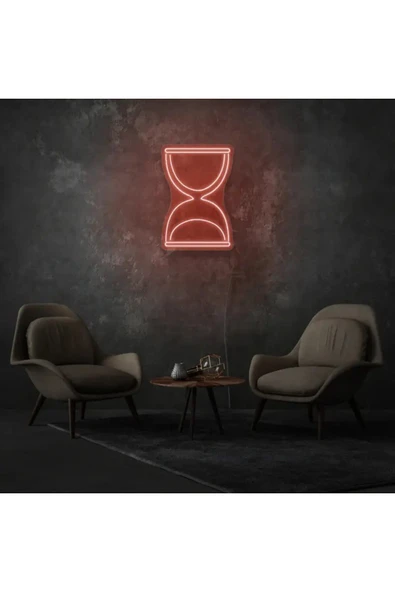 Kum Saati Figürlü Neon Tabela ürün görseli 1