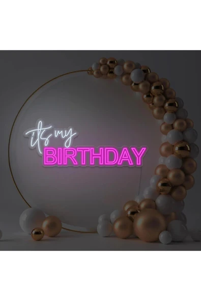 its my BIRTHDAY Yazılı Neon Tabela ürün görseli 1