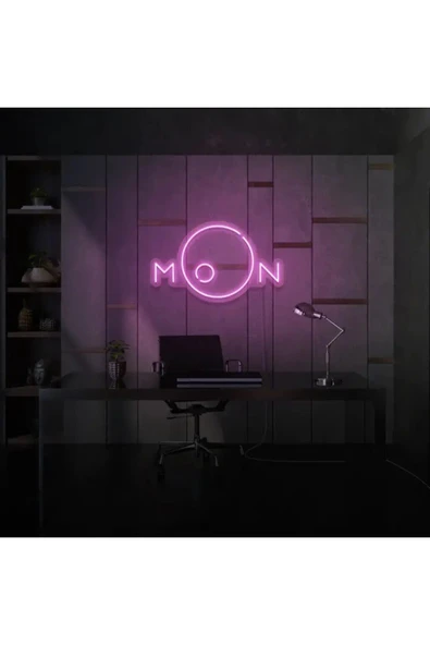 MOON Yazılı Neon Tabela - Resim 6