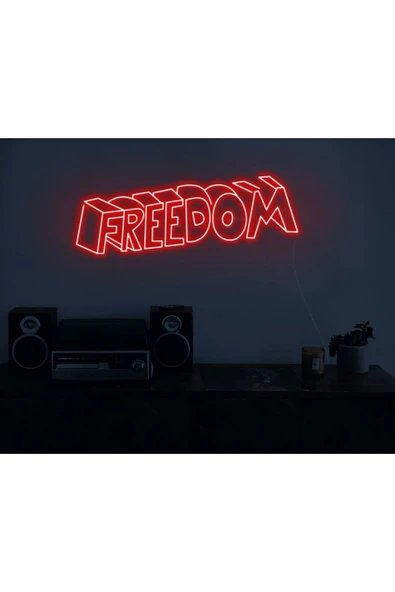 FREEDOM Yazılı Neon Tabela ürün görseli 1