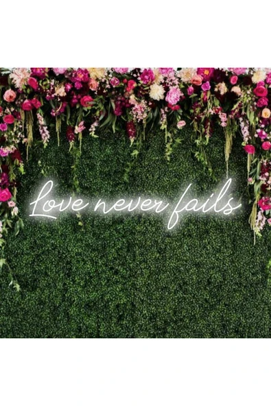 Love never fails Yazılı Neon Tabela ürün görseli 1