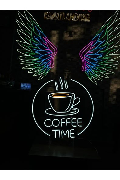 COFFEE TIME Yazılı Neon Tabela - Resim 3