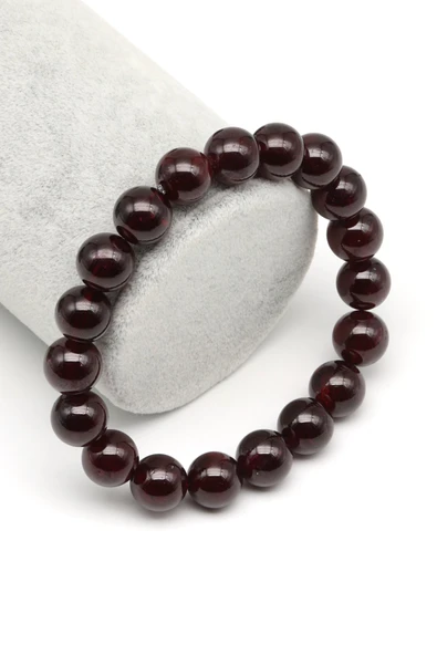 Mor Garnet Doğal Taş Bileklik 10 mm Küre Kesim - BLK-2098 ürün görseli 1