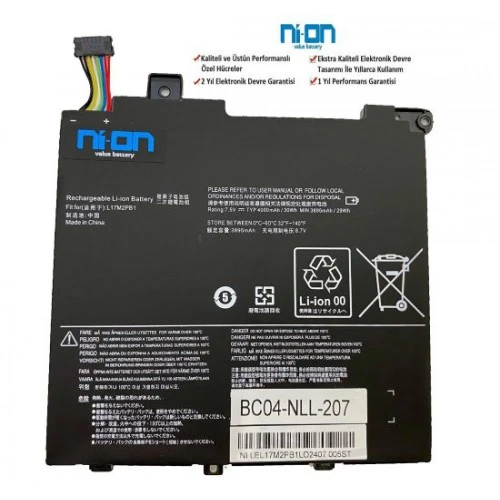 Nion Lenovo L17M2PB1 uyumlu Laptop Notebook batarya pil ürün görseli 1