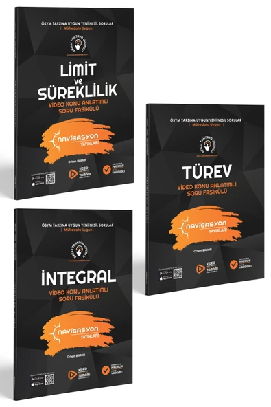Limit - Türev - Integral Video Konu Anlatımlı Soru Bankası Seti (3 KİTAP) ürün görseli 1