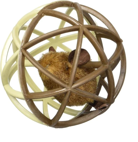 Pet Zone Ball of Furry İnteraktif Kedi Otlu Sesli Kedi Oyuncağı ürün görseli 1