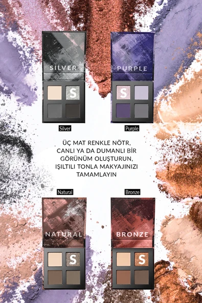 Ultra Colour Dörtlü Far Paleti - Purple - Resim 4
