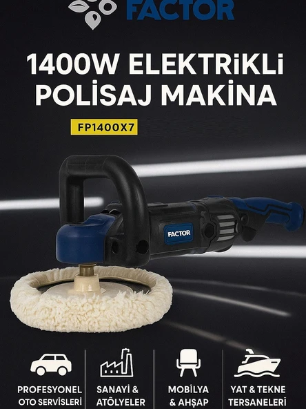 Factor FP1400X7 Polisaj Makinası 1400W ürün görseli 1