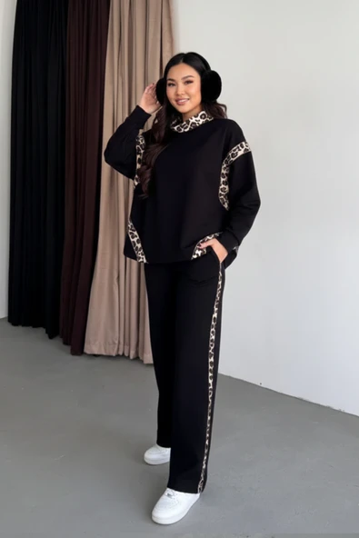 Leopar Detaylı Rahat Takım - Resim 10