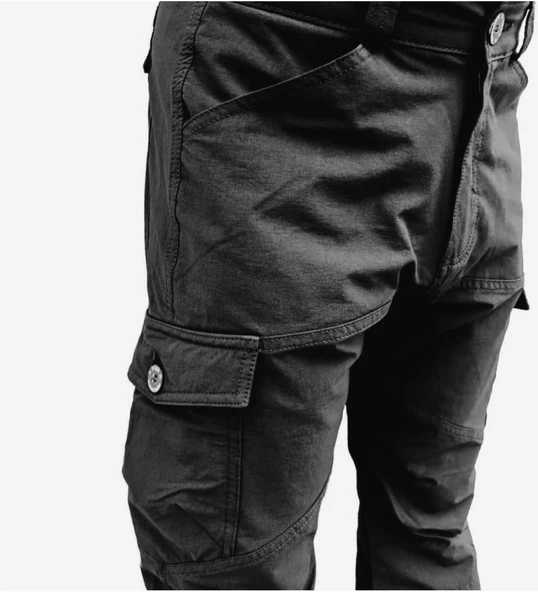 Mountain Taktik Kargo Pantolonu Kaçkar Model Siyah Hight - Resim 2