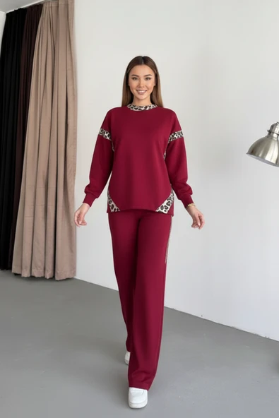 Leopar Detaylı Rahat Takım - Resim 7