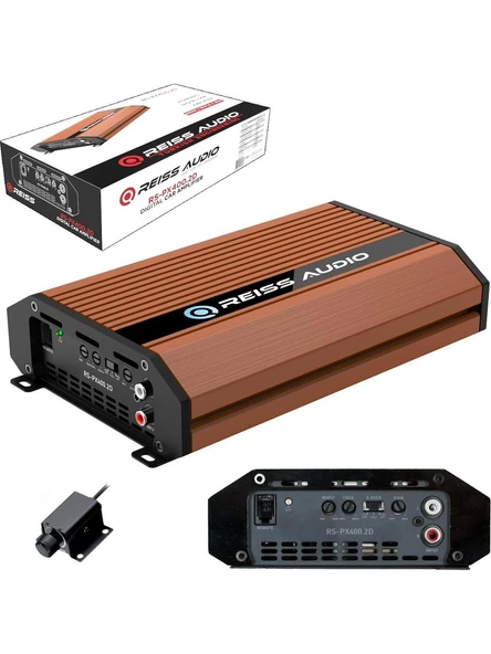 Oto Anfi 400W 2 Kanal Bass Kontrol RS-PX400.2D 4 Ohm 400W*2 RMS ürün görseli 1
