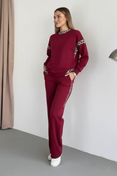 Leopar Detaylı Rahat Takım - Resim 5
