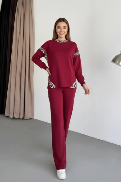 Leopar Detaylı Rahat Takım - Resim 8