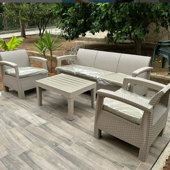 Holiday Amazon Üçlü Balkon Oturma Grubu ürün görseli 1