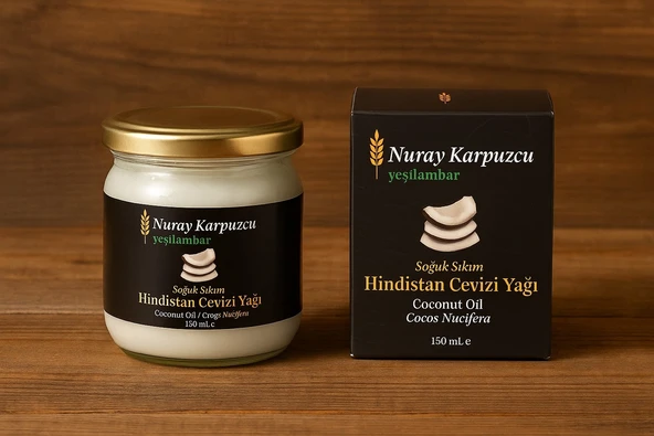Hindistan Cevizi Yağı 150 ml Soğuk Sıkım ürün görseli 1