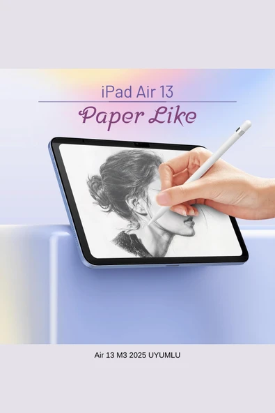 iPad Air 13 2025 M3 Çip Uyumlu Paper Like Ekran Koruyucu Gerçek Kağıt Hissi Parlama Önleyici ürün görseli 1