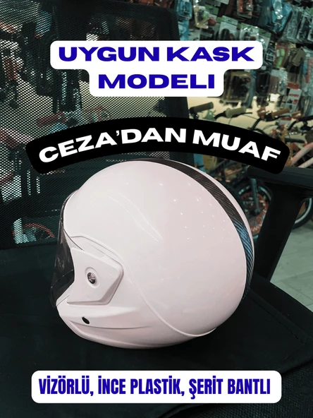 KASK ÇENE AÇIK BEYAZ - Resim 2